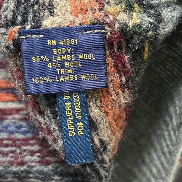 Polo Ralph Lauren Mens Fair Isle Lambs Wool Crew Neck Sweater Size XXL Gray NWT - Picture 7 of 8